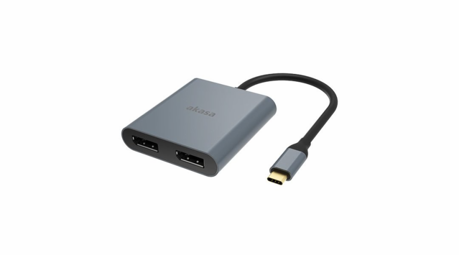 AKASA - adaptér USB Type-C na 2 x DP, 4K