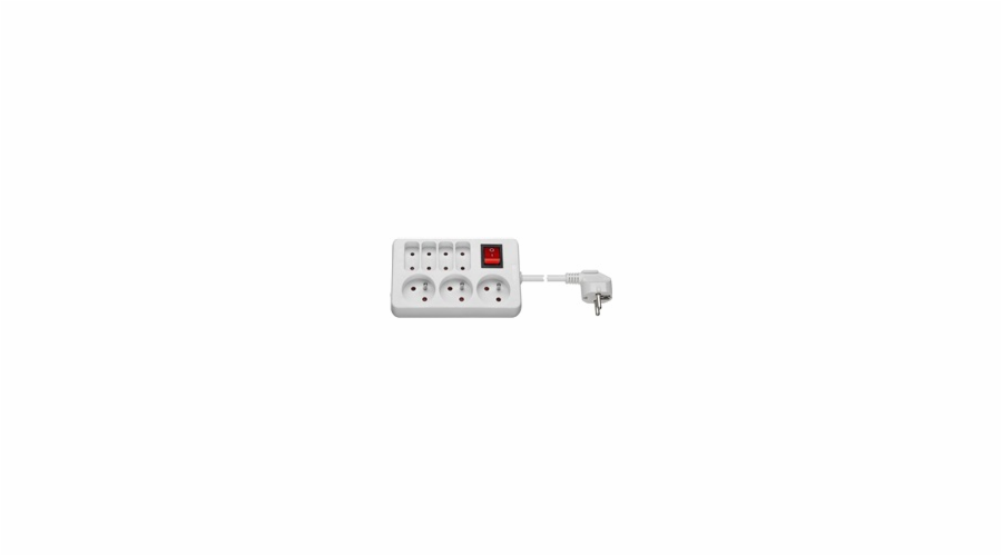 PREMIUMCORD Prodlužovací přívod 230V 1,5m 3+4 zásuvky+vypínač