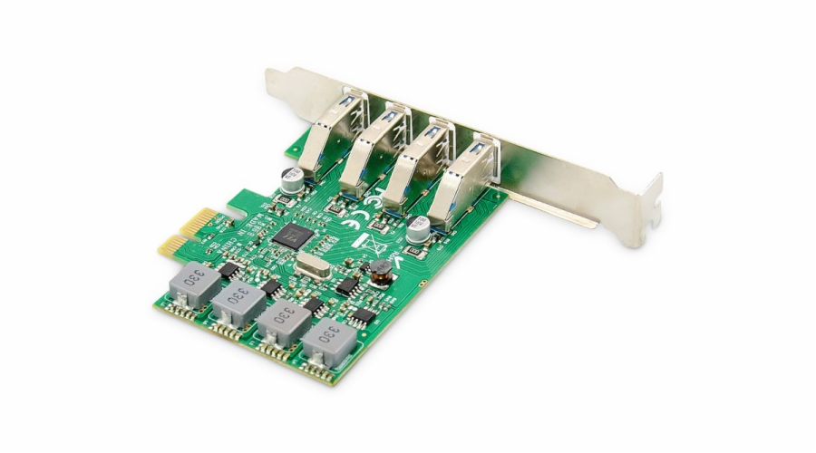 Digitus DS-30226 DIGITUS Přídavná karta USB PCI Express USB3.0, 4portový A / F, čipová sada: VL805, s vlastním napájením