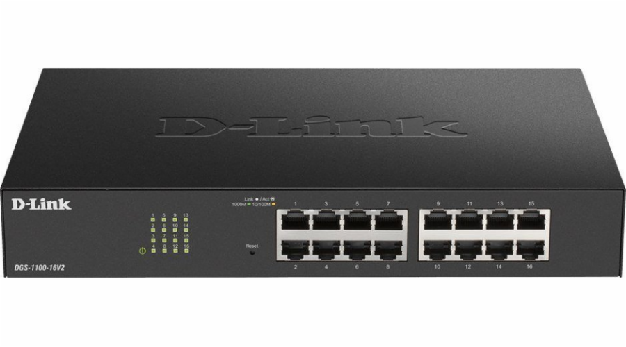 D-Link DGS-1100-24PV2/E network switch Managed L2 Gigabit Ethernet (10/100/1000) Power over Ethernet (PoE) Black