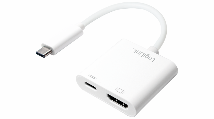 LogiLink USB-C – adaptér HDMI + USB-C bílý (DisplUA0257)