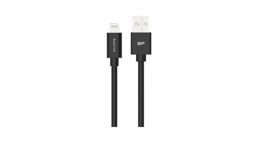 SILICON POWER Boost Link PVC LK15AL USB cable 1 m USB - Lightning (SP1M0ASYLK15AL1K) Black