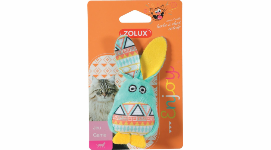 Zolux ZOLUX Hračka pro kočky KALI králík zelená barva