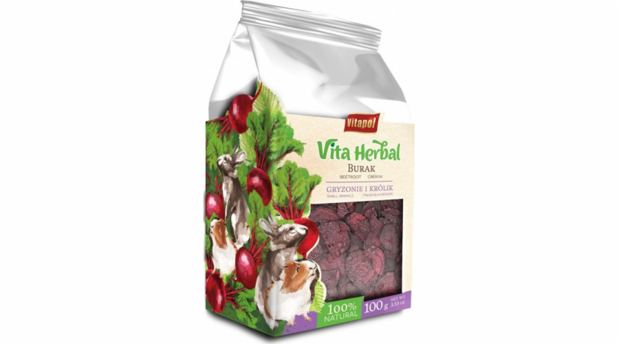 Vitapol Vita Herbal pro hlodavce a králíky, červená řepa, 100g