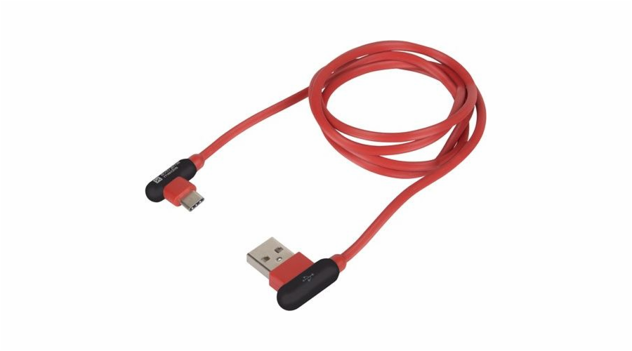 USB kabel Natec Extreme Media USB Type-C - USB (M), 1m, lomený, červený