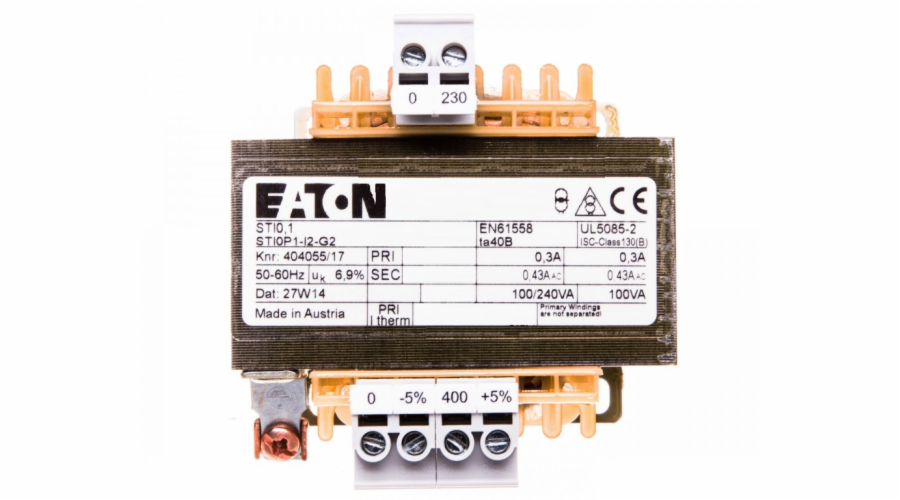 Eaton jednofázový transformátor 100VA 400/230V - 046630