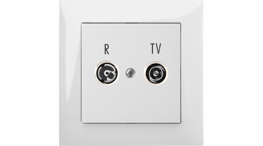 Elektro-Plast R-TV koncová zásuvka, bílá (1452-10)