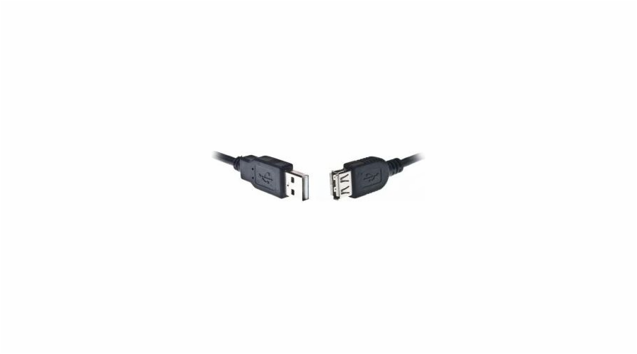 Gembird AM-AF USB kabel, USB 2.0 prodlužovací kabel 1,8M Poniklované konce černé (CCP-USB2-AMAF-6)
