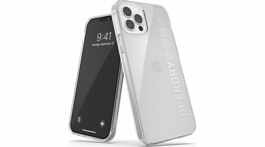 Superdry SuperDry Snap iPhone 12/12 Pro průhledné pouzdro stříbrné/stříbrné 42591