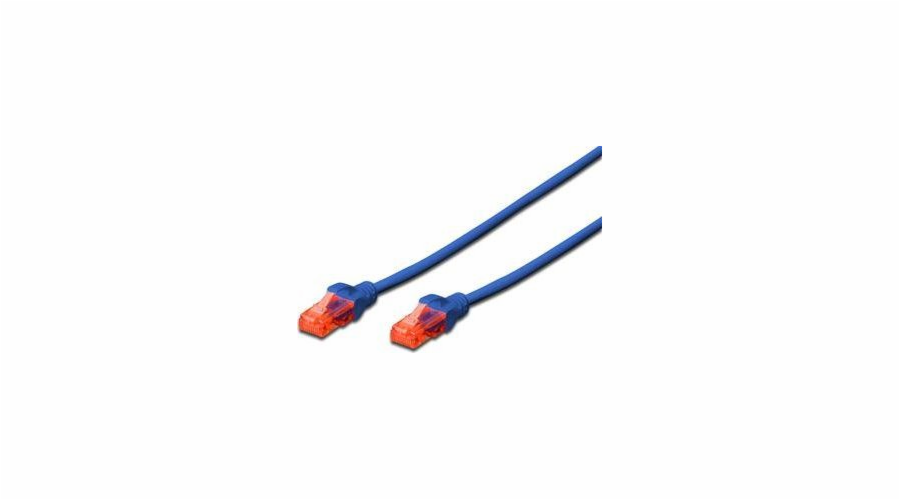 Digitus Kabel Digitus propojovací kabel UTP, CAT.5E, modrý, 1,5 m, 15 LGW