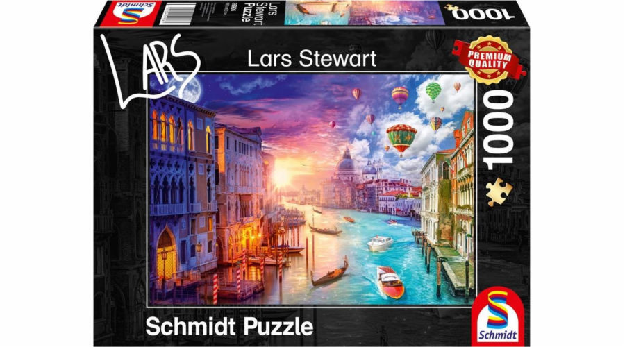 Puzzle 1000 dílků Lars Stewart Venice (Den a noc)
