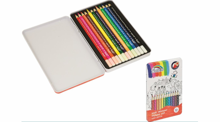 Fiorello Crayons Super Soft 12 Colors Metal.opak. Fiorello