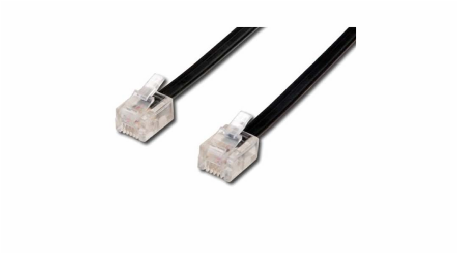 4vodičový telefonní kabel, RJ11 2M, černá