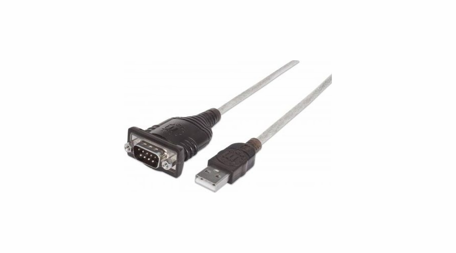Kabel USB Manhattan USB-A - RS-232 0.45 m Przezroczysty (205153)