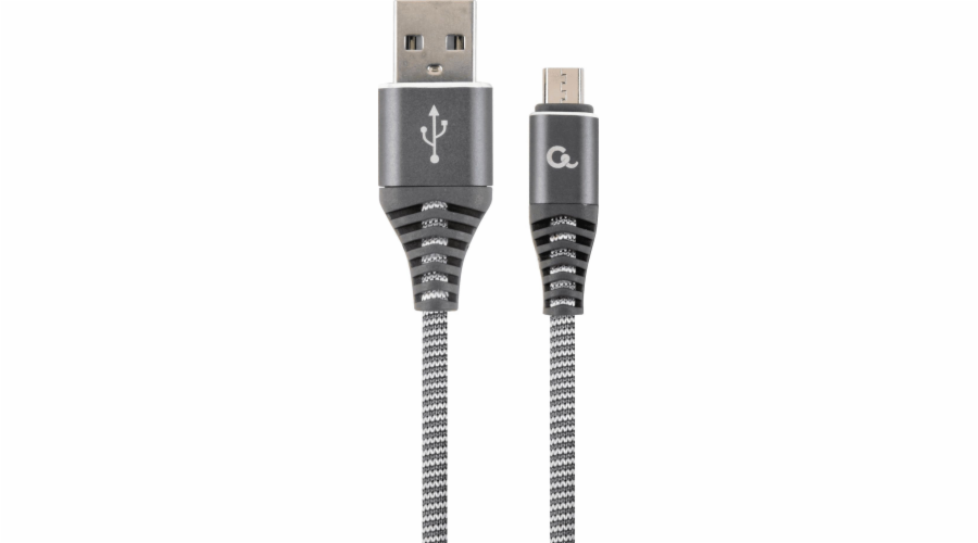 Kabel USB Gembird USB-A - microUSB 1 m Szary (CC-USB2B-AMmBM-1M-WB2)