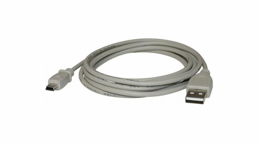 Kabel USB Logo USB-A - miniUSB 2 m Szary (17065)