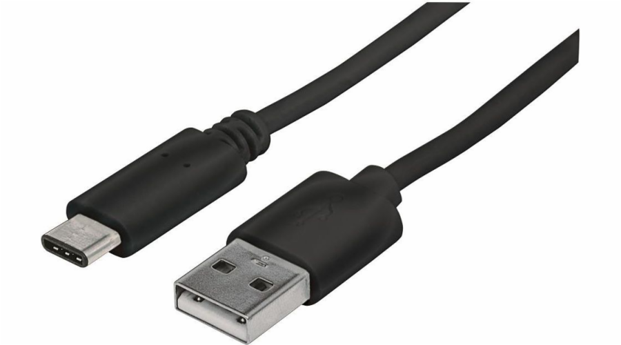 Kabel USB Manhattan USB-A - USB-C 1 m Czarny (353298)