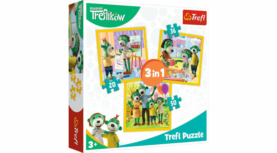 Trefl Puzzle 3in1 Celkem je veselý (34850)