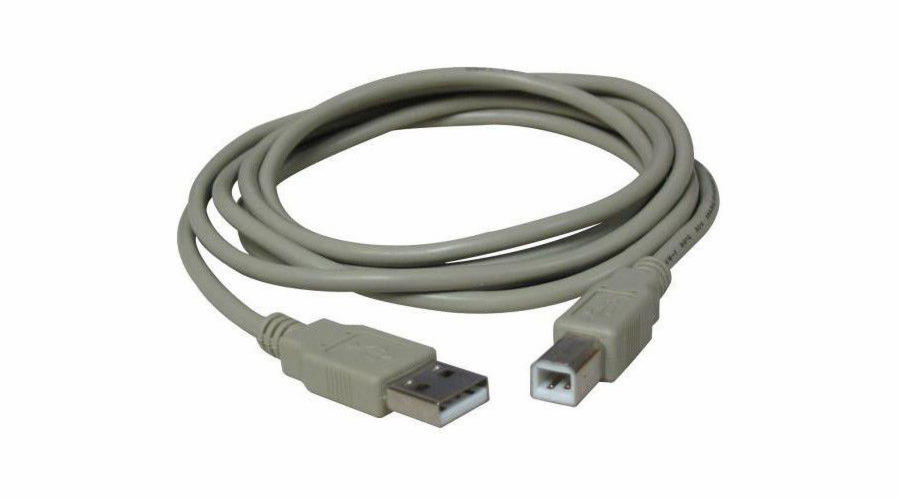 Kabel USB Logo USB-A - USB-B 1.8 m Szary (17057)