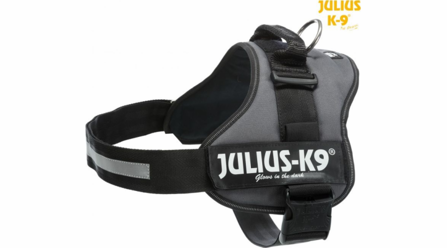 Trixie Julius-K9® Powerharness® postroj pro psy, antracit, 3/XL–XXL: 82–116 cm/50 mm