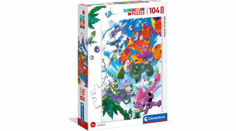 Puzzle 104 dílků Maxi Super Friends