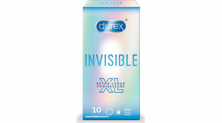 Durex durex_invisible extra velký kondom zvětšené 10 ks