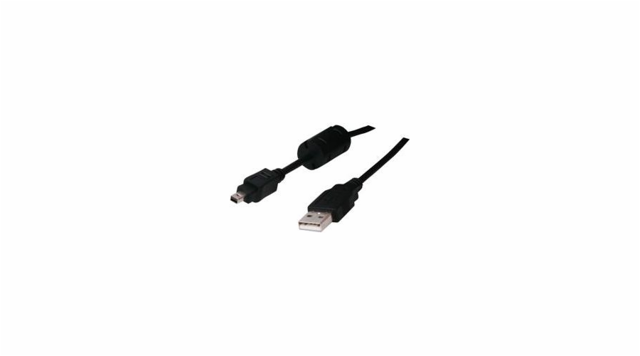 Kabel USB Logo USB-A - miniUSB 1.8 m Czarny (31178)