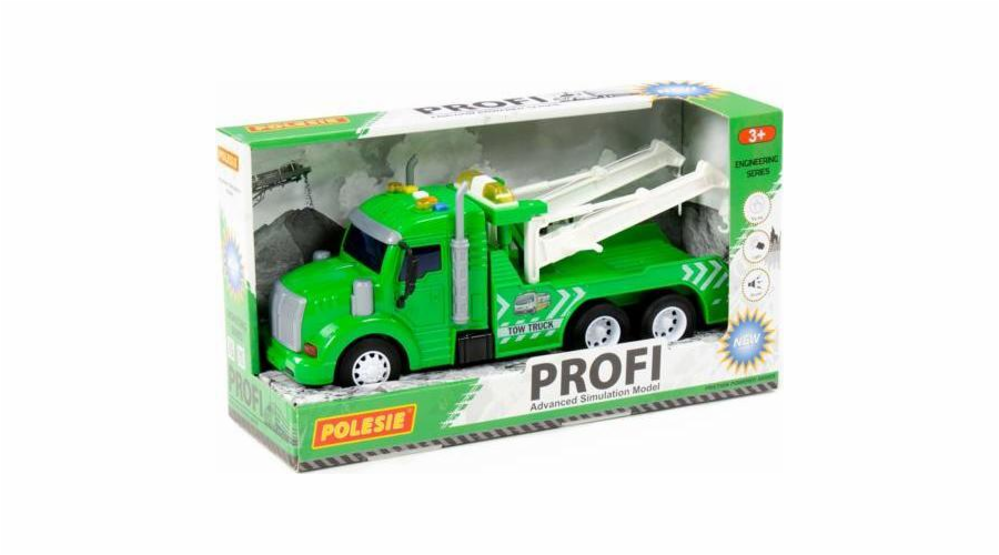 Polesie Polesie 86594 Profi' motorový evakuační vůz, zelená, světlo, zvuk v krabici