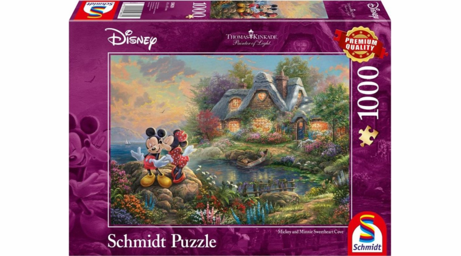 Puzzle prémiové kvality 1 000 dílků THOMAS KINKADE Mickey &amp; Minnie Mouse (Disney)