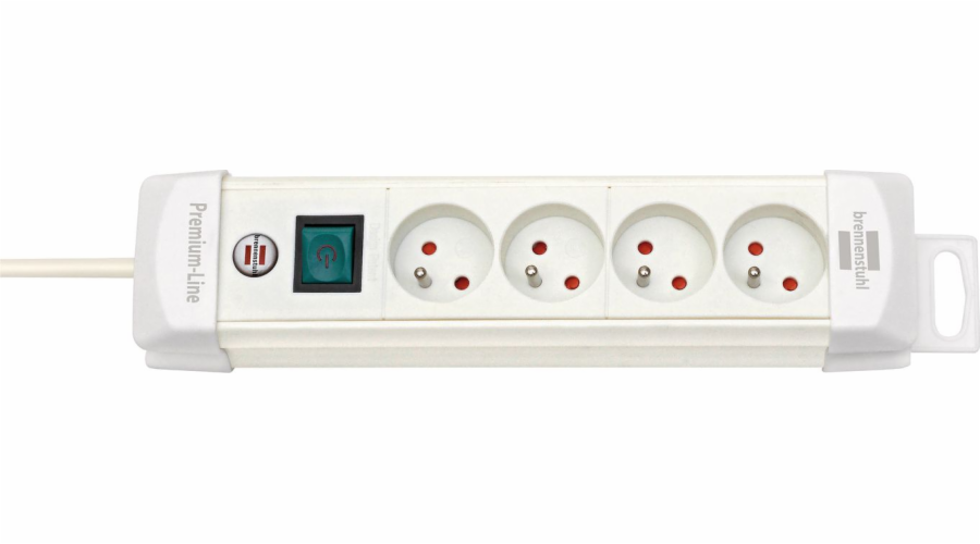Brennenstuhl Premium-line napájecí pás 4 zásuvky 1,8 m bílé (195244100)