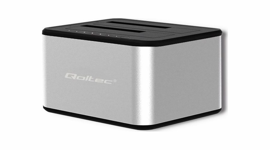 Qoltec 5316 2x HDD / SSD docking station | 2.5 /3.5 SATA | USB 3.0 | Clonning