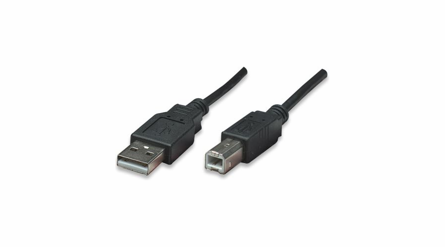 Kabel USB Manhattan USB-A - 0.5 m Czarny (374507)
