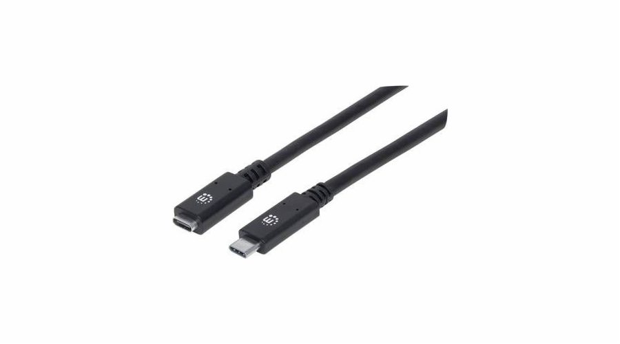 Kabel USB Manhattan USB-C - USB-C 0.5 m Czarny (355230)