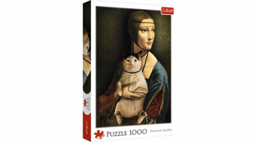 Trefl Puzzle 1000 dílků Dáma s kočičkou