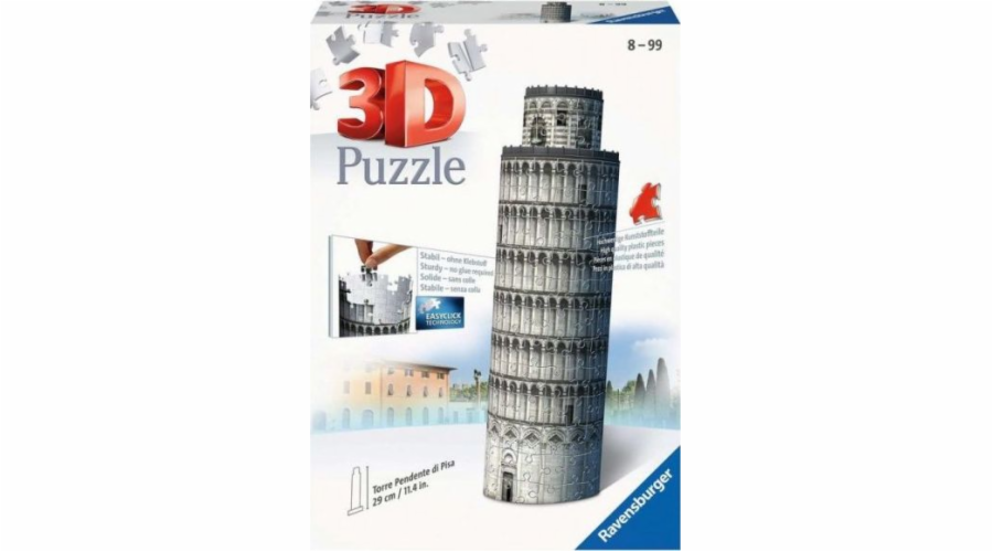 Ravensburger 3D Puzzle Mini budovy. Šikmá věž v Pise