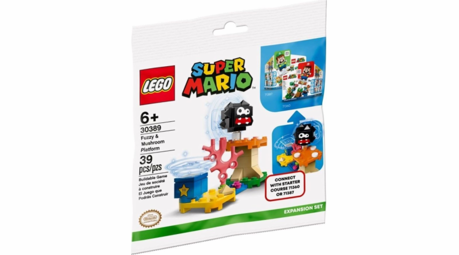 LEGO Super Mario 30389 Fuzzy a houbová platforma