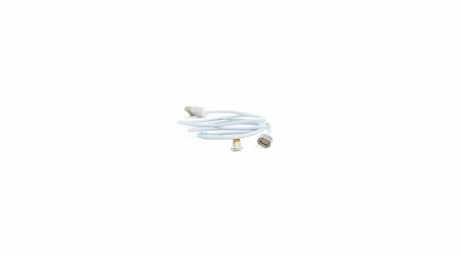 Gembird nabíjecí kabel Lightning 8-pin (M) na USB 2.0 (M), magnetický konektor, 1 m, stříbrný