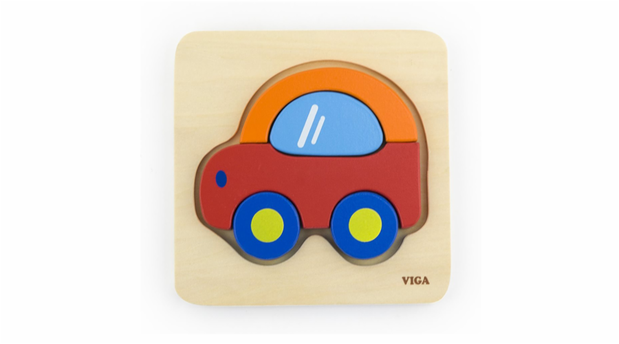Dřevěné puzzle pro nejmenší Viga Auto