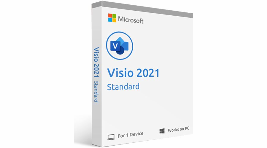 MS Visio Standard 2021 Win Polish P8 1 License Medialess (PL)