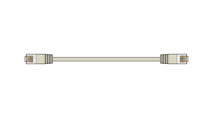 AV:link kabel U/UTP 1x RJ45 samec - 1x RJ45 samec, šedý, 15m