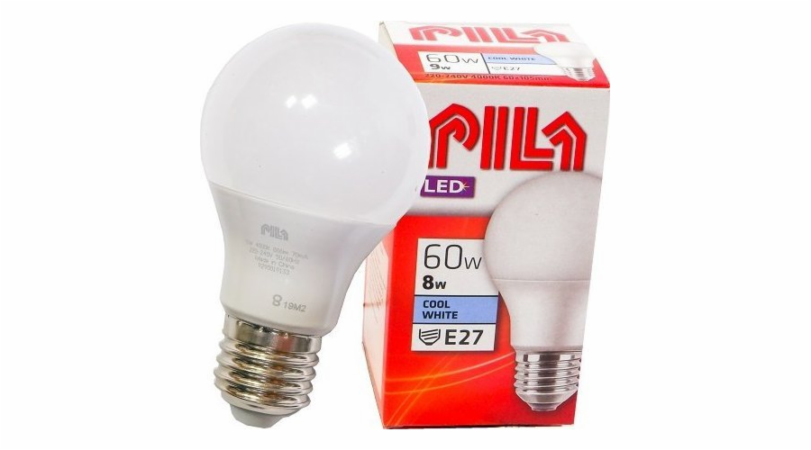 Philips LED žárovka E27 PILA LED 60W A60 CW FR ND 1CT/6 929002306331