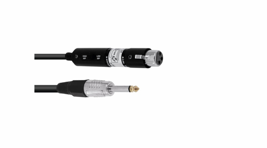 Omnitronic propojovací kabel XLR samice/Jack 6,3 mono, 30 cm