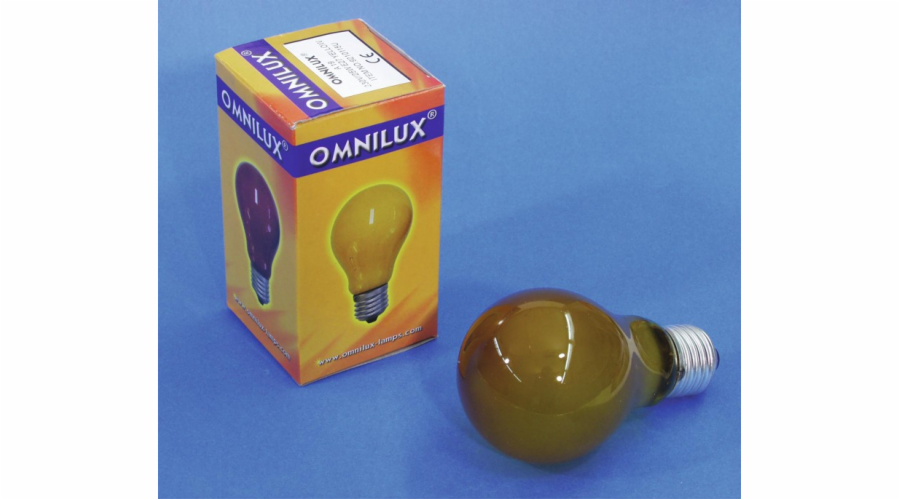 Omnilux A19 230V/25W E-27, žlutá