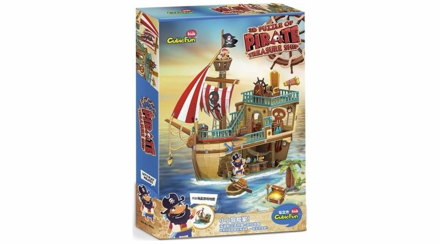 3D puzzle Pirátská loď s pokladem