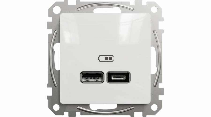 Schneider Elektrická USB zásuvka Sedna Design&Elements A+C bílá