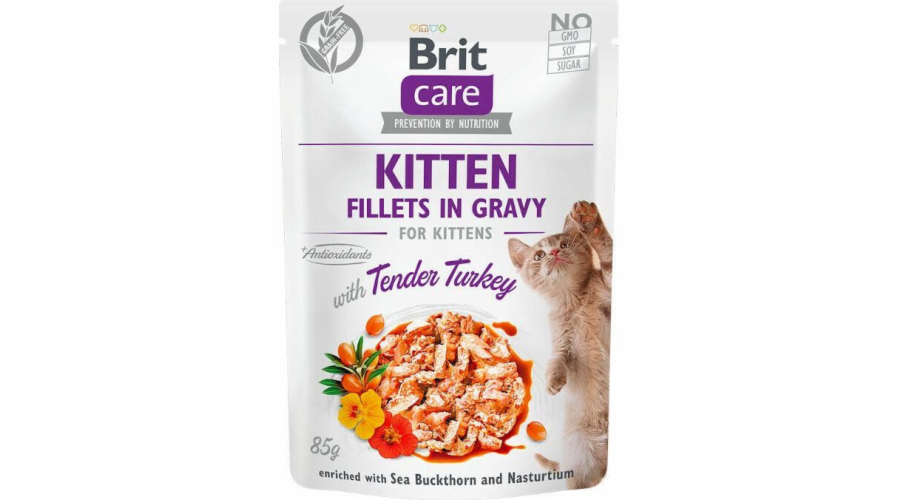 BRIT Care Kitten Fillets in gravy Turkey - wet cat food - 85 g