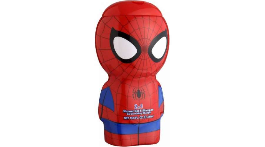 Air-Val Spiderman 2v1 sprchový gel &amp; šampon 2D sprchový gel a šampon pro děti 400 ml
