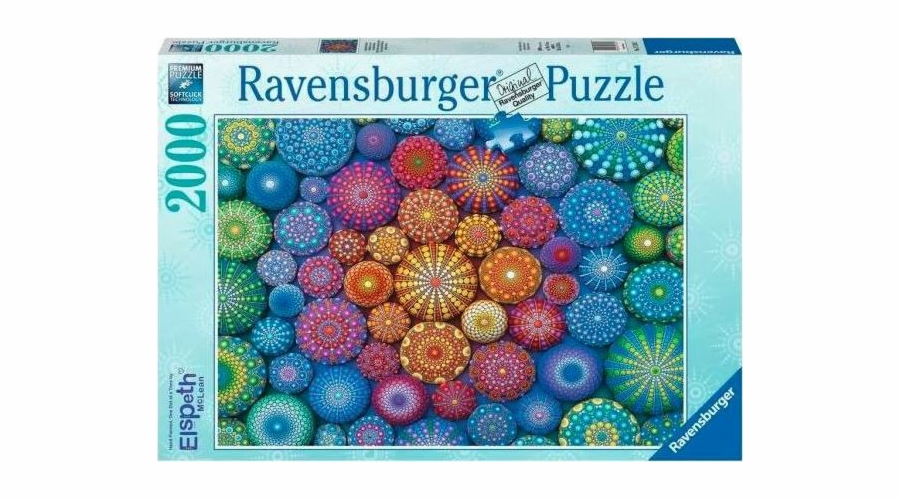 2D puzzle 2000 dílků Duhové mandaly