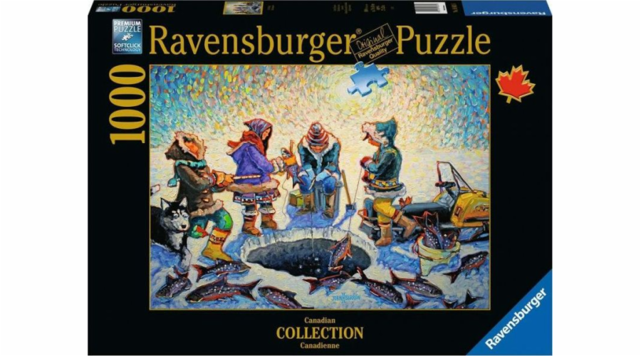 Ravensburger Puzzle 2d 1000 prvků rybaření pod ledem
