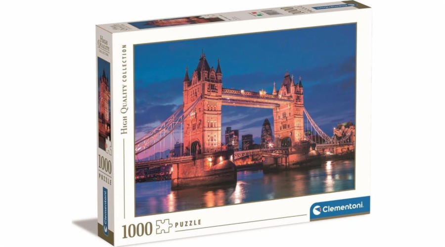 Puzzle 1000 dílků vysoké kvality, Tower Bridge v noci